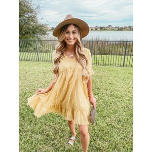 Yellow baby doll dress